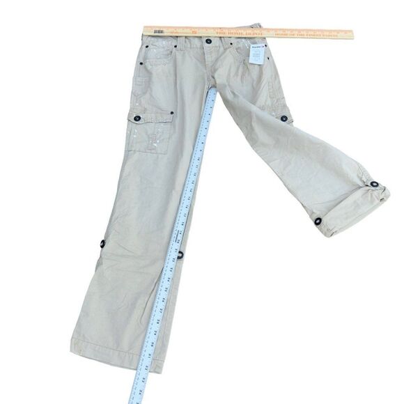 BKE Sam Convertible Khaki Paint Splatter Pants Women's 27x33 - Picture 5 of 10